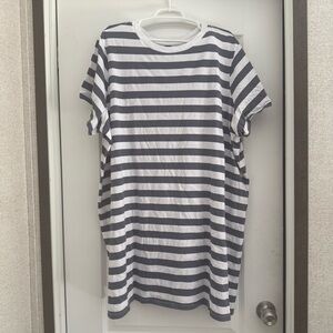 Striped Grey and White T-Shirt